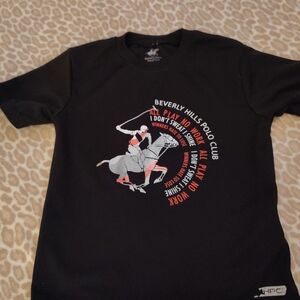 Boy's Beverly Hills Polo Club Black and Red Graphic Tee For Sale!